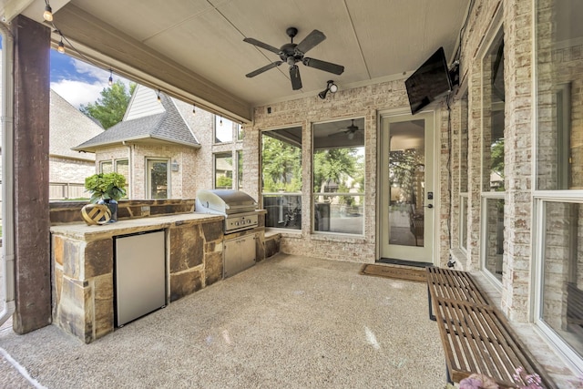 7209 Braemar Ter, Colleyville, TX 76034 - view of patio featuring a ceiling fan
