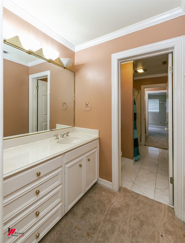 3635 Greenacres Place Dr Unit 350, Bossier City, LA 71111 - full bath with ornamental molding, vanity, and baseboards