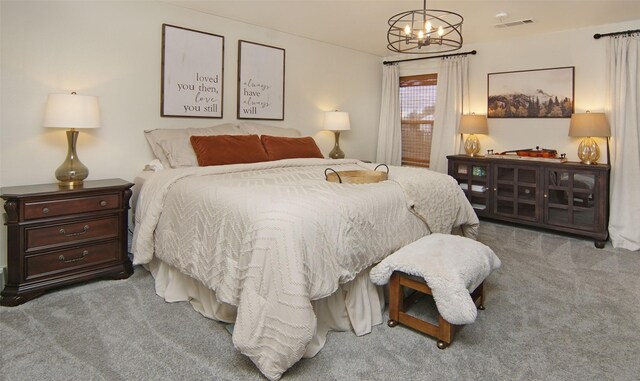 13417 Hickory Creek Dr, Haslet, TX 76052 - carpeted bedroom with a chandelier