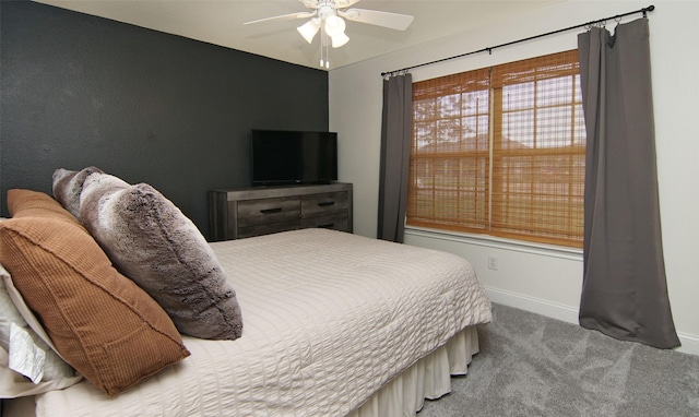 13417 Hickory Creek Dr, Haslet, TX 76052 - bedroom featuring carpet floors, baseboards, and ceiling fan