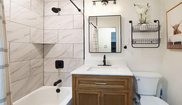 13417 Hickory Creek Dr, Haslet, TX 76052 - bathroom with shower / bath combo with shower curtain, vanity, and toilet