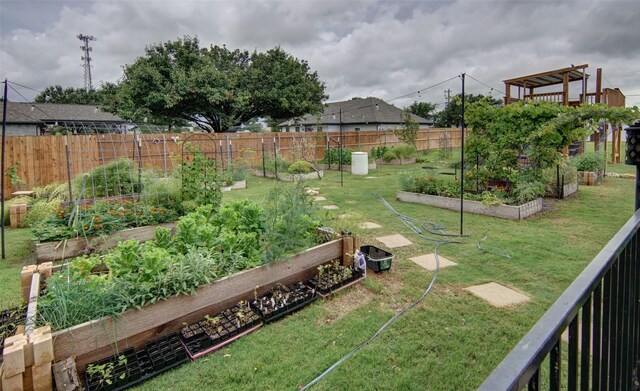 13417 Hickory Creek Dr, Haslet, TX 76052 - view of yard featuring a vegetable garden