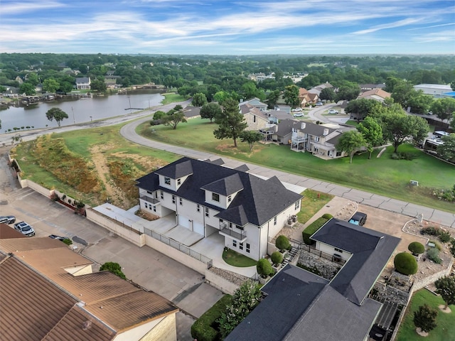 5128 Country Club Dr, Granbury, TX 76049 - aerial perspective of suburban area featuring a large body of water