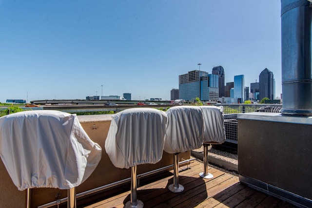 2111 Clark St Unit C, Dallas, TX 75204 - deck with a skyline view