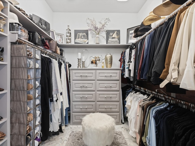 12633 Lakeview Ct, Fort Worth, TX 76179 - walk in closet featuring marble finish floors