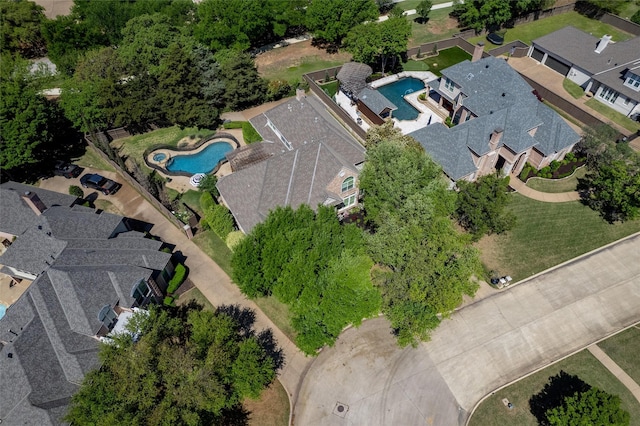 1360 Bent Trail Cir, Southlake, TX 76092 - aerial overview of property's location with a pool and nearby suburban area