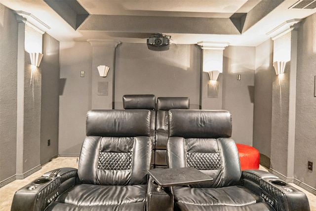 8051 Harliquin Ct, Frisco, TX 75035 - cinema featuring a textured wall and decorative columns