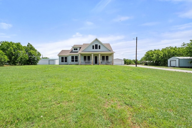 2109 County Road 4522, Justin, TX 76247 - view of front of home featuring covered porch and a front lawn