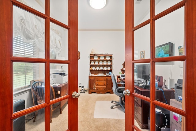 2109 County Road 4522, Justin, TX 76247 - carpeted office space with french doors