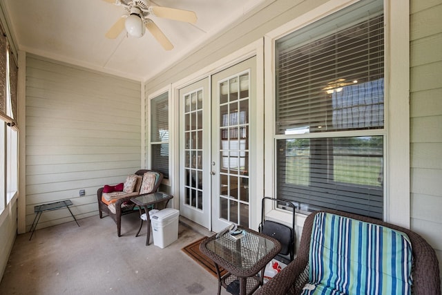 2109 County Road 4522, Justin, TX 76247 - sunroom / solarium with french doors and ceiling fan