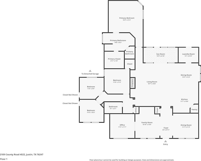 2109 County Road 4522, Justin, TX 76247 - room layout