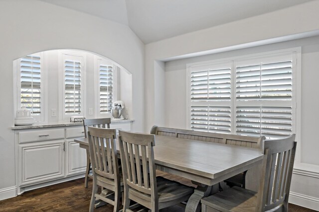 1801 Emerald Vista Blvd, Wylie, TX 75098 - dining room with dark wood-style floors and vaulted ceiling
