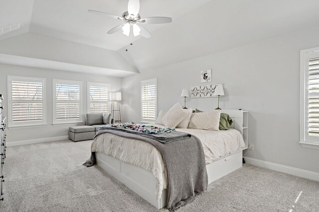 1801 Emerald Vista Blvd, Wylie, TX 75098 - carpeted bedroom featuring lofted ceiling, baseboards, and a ceiling fan