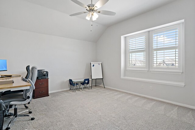 1801 Emerald Vista Blvd, Wylie, TX 75098 - office space with carpet, vaulted ceiling, ceiling fan, and baseboards