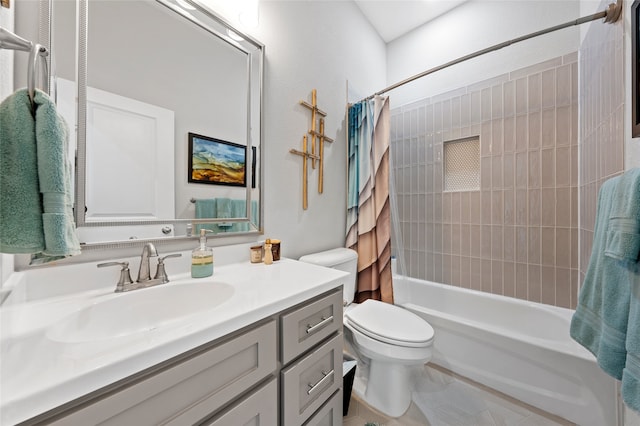 386 Frederick Dr, Robinson, TX 76706 - full bath featuring vanity, toilet, and shower / tub combo with curtain