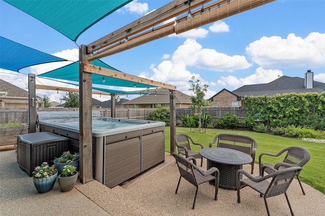 386 Frederick Dr, Robinson, TX 76706 - view of patio featuring a hot tub