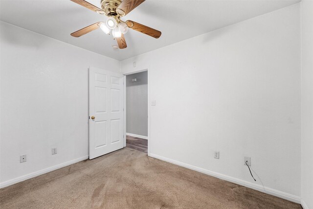 600 Calumet St, Waco, TX 76704 - carpeted spare room with baseboards and a ceiling fan