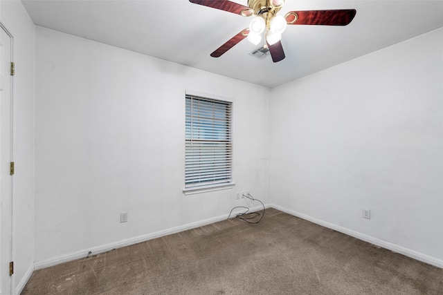 600 Calumet St, Waco, TX 76704 - spare room featuring carpet, a ceiling fan, and baseboards