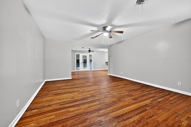 1306 Blanton Pl, Sherman, TX 75092 - empty room featuring wood finished floors, ceiling fan, and a textured ceiling