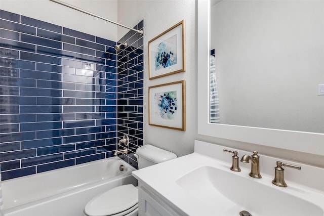 3109 Twin Eagles Dr, Celina, TX 75009 - bathroom featuring toilet, vanity, and shower / washtub combination