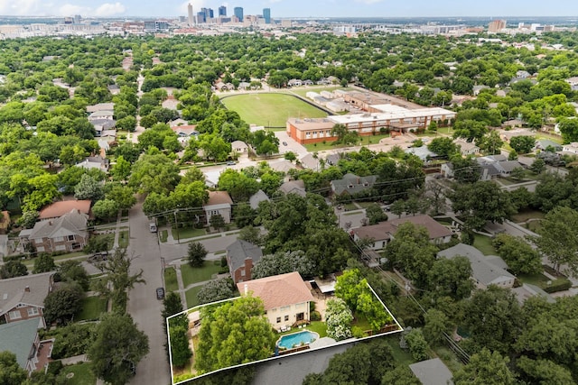 2307 5th Ave, Fort Worth, TX 76110 - view of urban area with property parcel outlined
