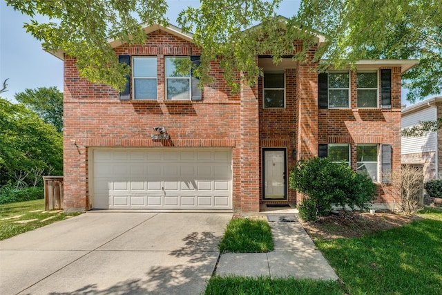 5504 Cedar Mountain Dr, Mckinney, TX 75071 - traditional home with an attached garage, driveway, and brick siding