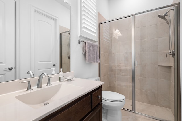 2021 Lake Vista Ct, Southlake, TX 76092 - full bath featuring vanity, a shower stall, and toilet