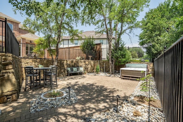 2021 Lake Vista Ct, Southlake, TX 76092 - fenced backyard featuring a patio area and outdoor dining space