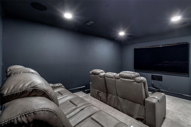 4518 Gilbert Ave, Dallas, TX 75219 - cinema room featuring carpet, recessed lighting, and baseboards