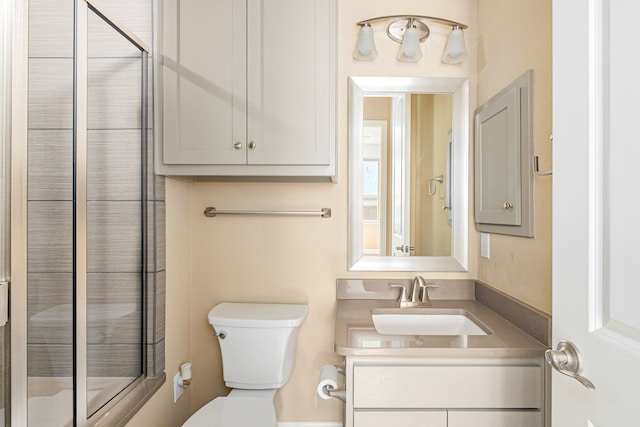 202 Woodland Pond Dr, Allen, TX 75013 - full bath with vanity, toilet, and a shower with shower door