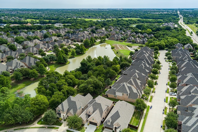 202 Woodland Pond Dr, Allen, TX 75013 - aerial view of residential area with a large body of water