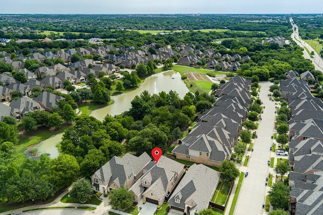 202 Woodland Pond Dr, Allen, TX 75013 - aerial view of residential area with a nearby body of water