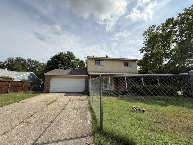413 Creekwood Ln, Lewisville, TX 75067 - view of front facade with concrete driveway and brick siding