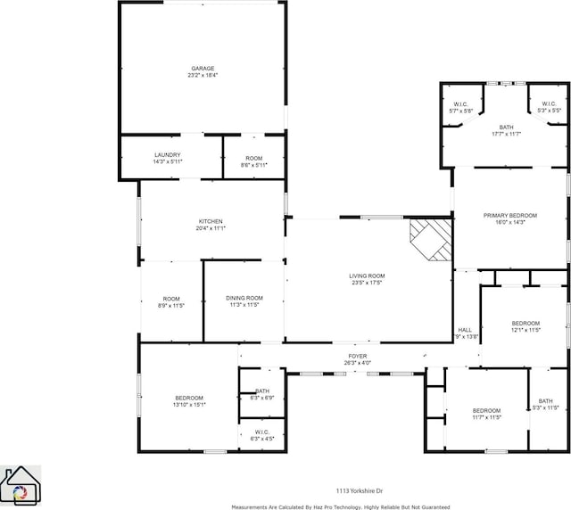 1113 Yorkshire Dr, Carrollton, TX 75007 - home floor plan
