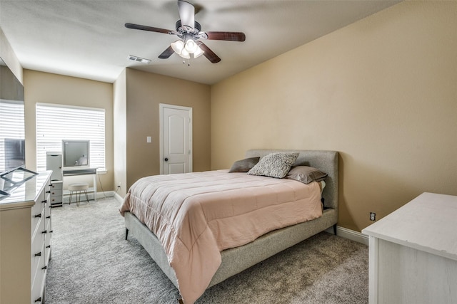 5014 Toledo Bend Dr, Frisco, TX 75033 - bedroom featuring light carpet and a ceiling fan