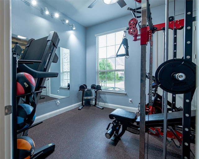 2624 Seabiscuit Rd, Celina, TX 75009 - exercise room featuring baseboards and plenty of natural light