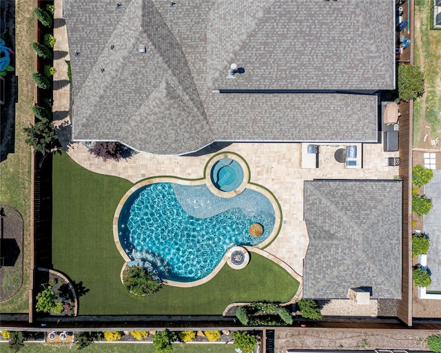2624 Seabiscuit Rd, Celina, TX 75009 - aerial view of a pool area