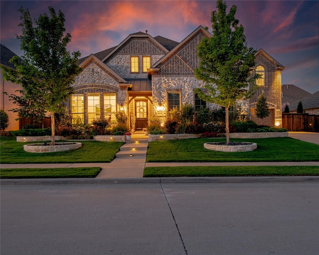 2624 Seabiscuit Rd, Celina, TX 75009 - french country home featuring stone siding and a standing seam roof