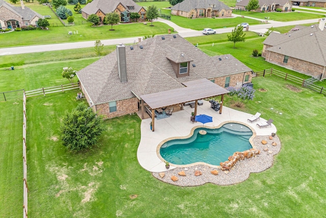 14208 Lucille Dr, Newark, TX 76071 - view of pool featuring a patio and a residential view