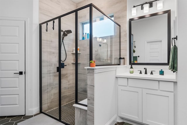 2603 Loxley Dr, Mansfield, TX 76084 - bathroom featuring a stall shower and vanity
