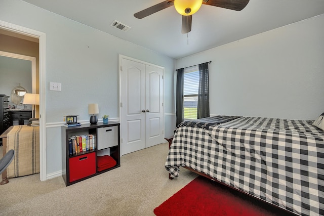 4013 Vista Greens Dr, Fort Worth, TX 76244 - carpeted bedroom featuring a closet and a ceiling fan