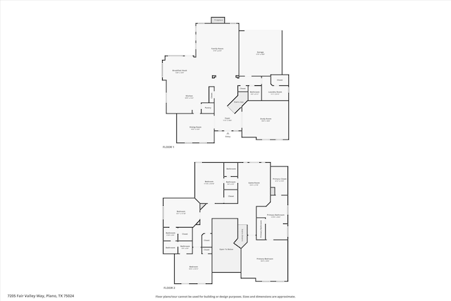7205 Fair Valley Way, Plano, TX 75024 - floor plan / room layout