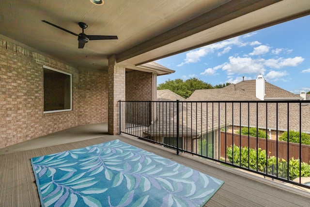 2916 Woods Dr, Plano, TX 75025 - balcony featuring a ceiling fan