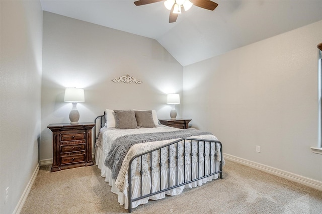 1017 Thistle Hill Trl, Weatherford, TX 76087 - carpeted bedroom with lofted ceiling, baseboards, and a ceiling fan