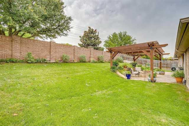 1017 Thistle Hill Trl, Weatherford, TX 76087 - view of yard featuring a pergola and a patio area