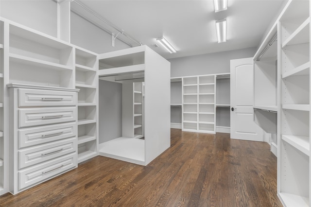 6644 Josephine St, Plano, TX 75024 - walk in closet with dark wood-type flooring