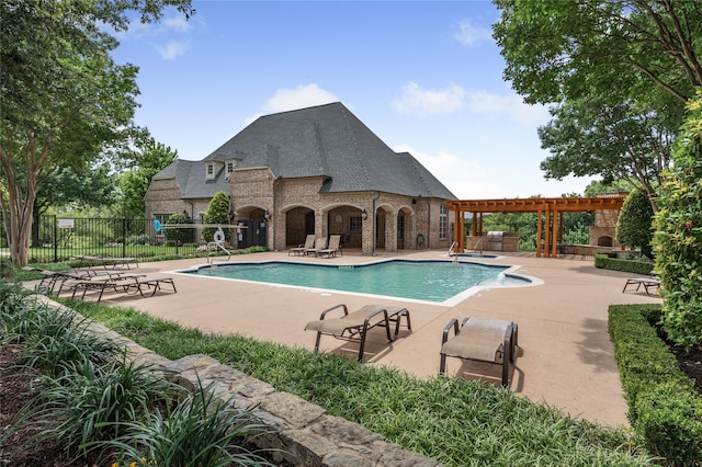 6644 Josephine St, Plano, TX 75024 - community pool with a patio and a pergola