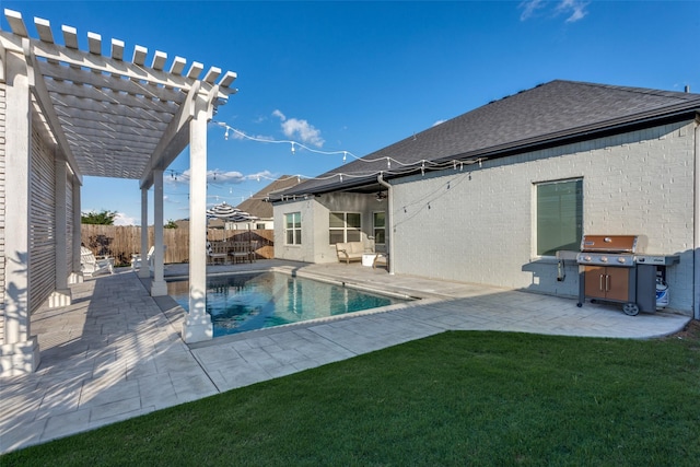 712 Tallgrass Dr, Aledo, TX 76008 - view of swimming pool featuring a pergola, grilling area, and a patio area