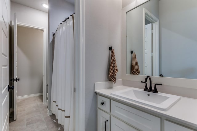 712 Tallgrass Dr, Aledo, TX 76008 - full bathroom featuring vanity and a shower with shower curtain