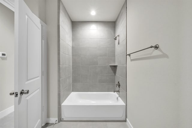 498 Cumberland Trl, Bridgeport, TX 76458 - bathroom featuring baseboards, shower / tub combination, and tile patterned flooring